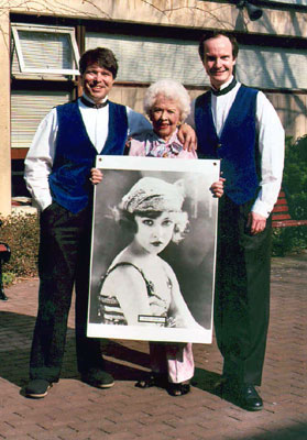 Ben & Brad with Ziegfeld Girl Doris Eaton Travis